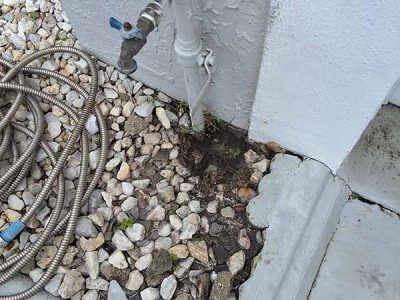 Outdoor Plumbing Repair Project