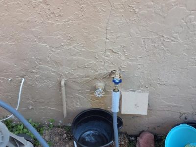 Outdoor Water Faucet Repair Project