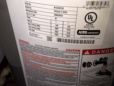 Professional Electric Water Heater Installation